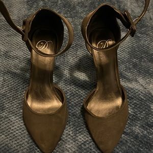 Suede Strap Black heels